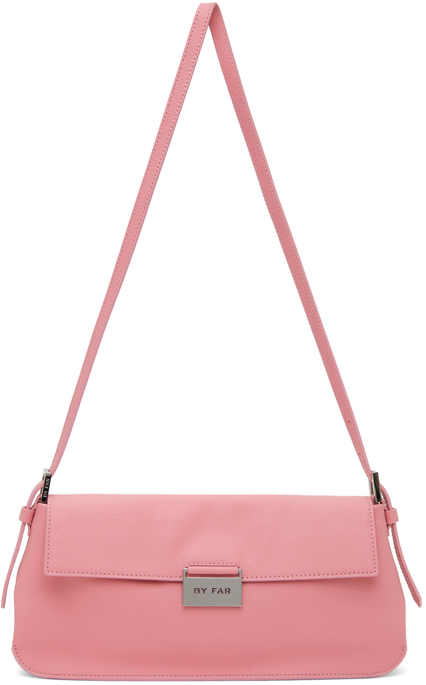 BY FAR Pink Grained Matilda Shoulder Bag