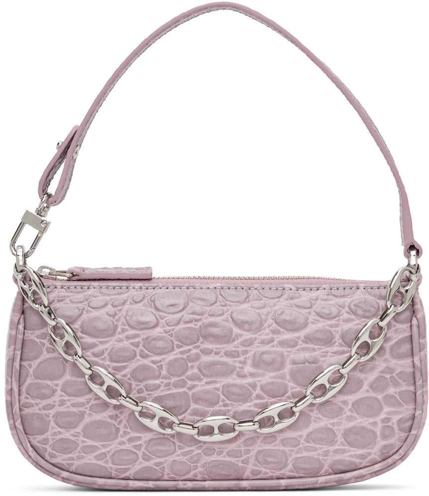 By Far Rachel Patent Leather Shoulder Bag - Pink Shoulder Bags