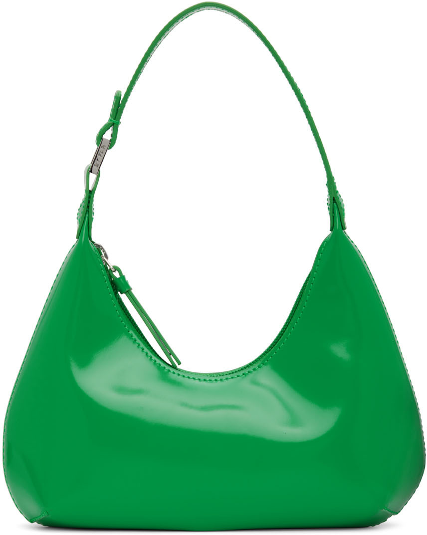 By Far Green Baby Amber Shoulder Bag In Super Green