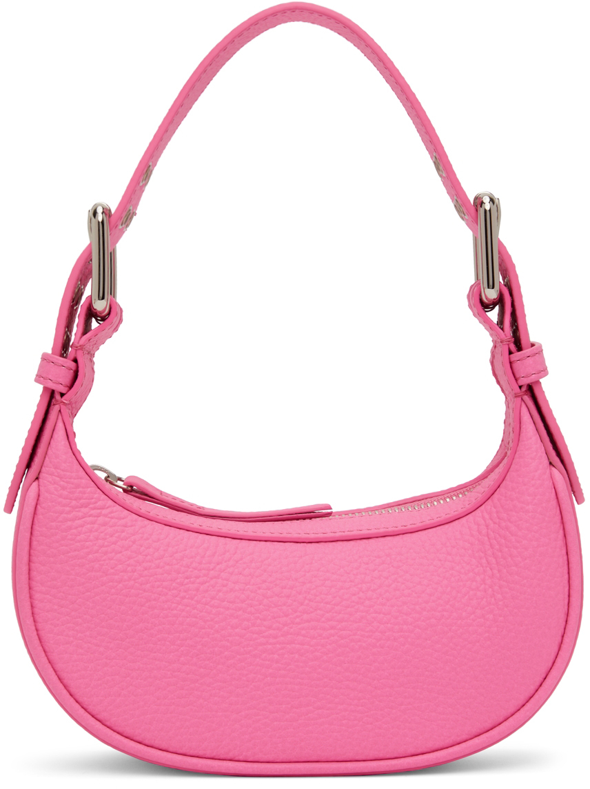BY FAR: Pink Mini Soho Bag | SSENSE