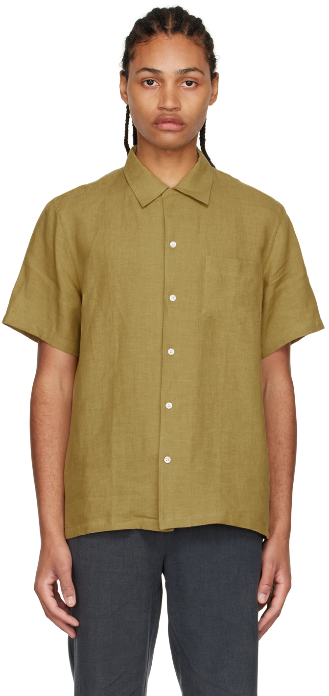 De Bonne Facture Khaki Linen Shirt