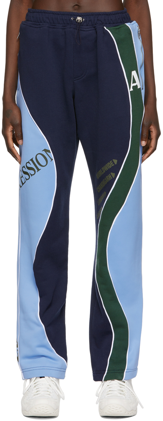 Blue & Green Femi Track Lounge Pants