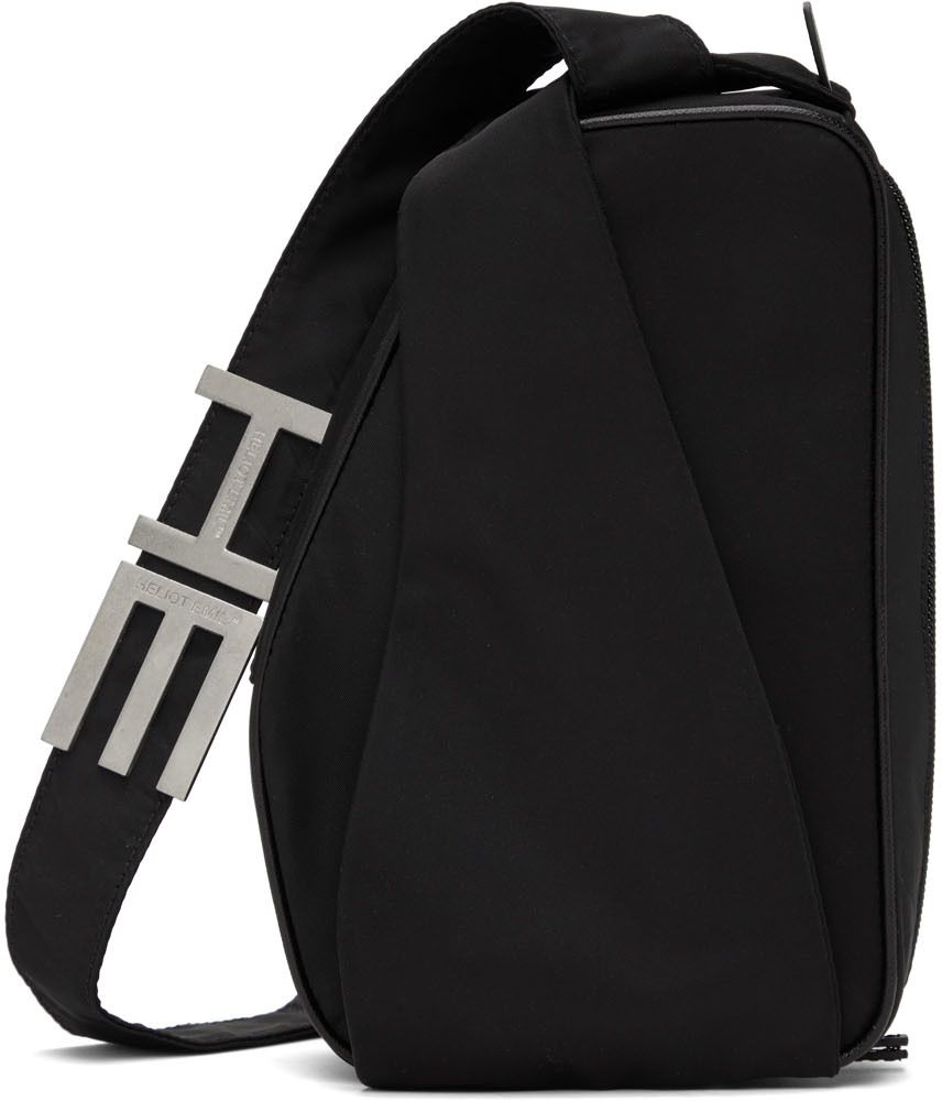 Heliot Emil Black Small Asymmetric Bag In Blackblk01