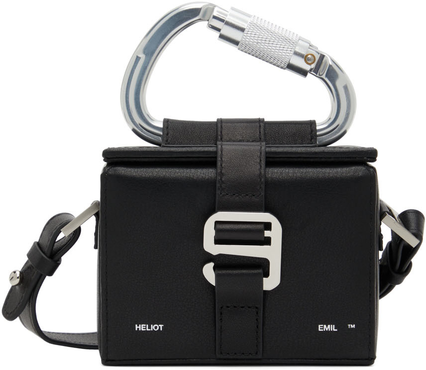 Heliot Emil Black Mini Leather Crossbody Bag In Black17662692