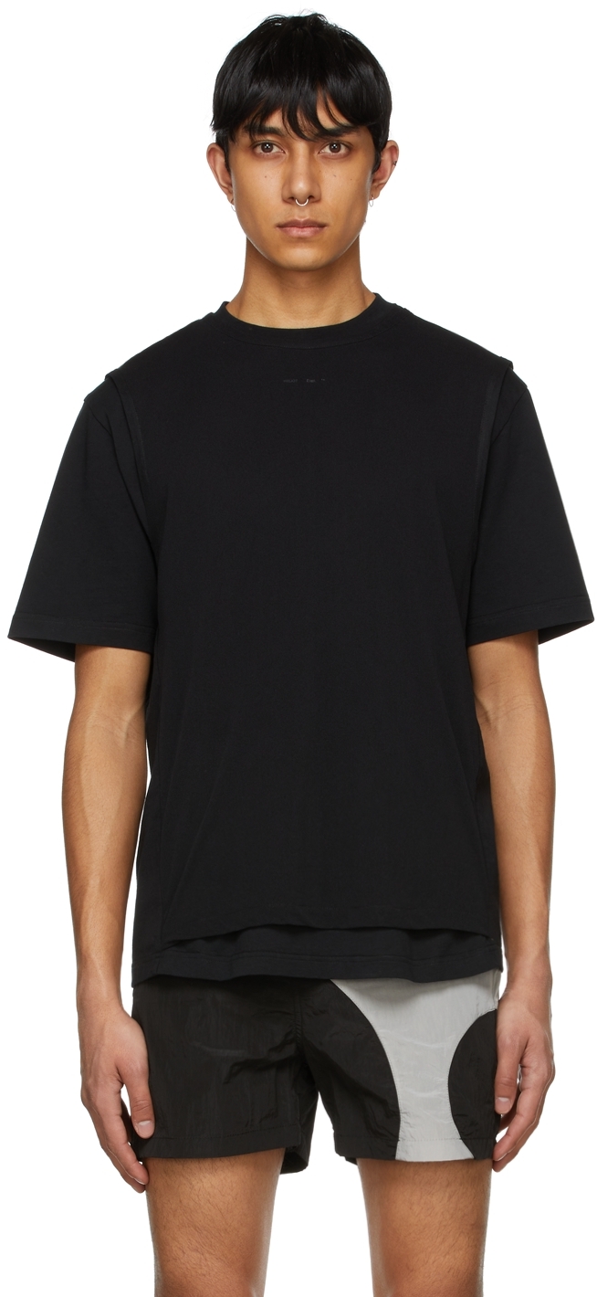 HELIOT EMIL Black Cotton T-Shirt