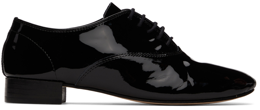 Black Patent Zizi Oxfords SSENSE Women Shoes Flat Shoes Formal Shoes 