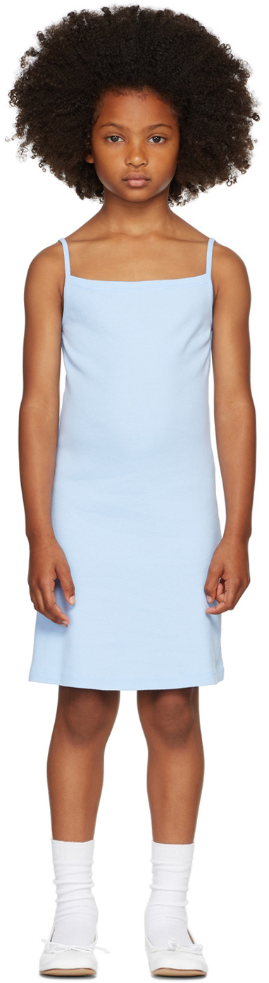 Gil Rodriguez Kids Blue Lapointe Tank Dress In Baby Blue