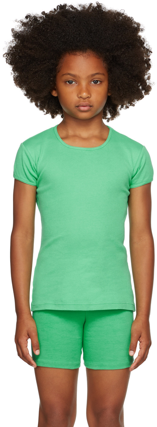 Gil Rodriguez Kids Green Bellevue T-shirt In Jade
