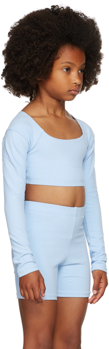 Shop Gil Rodriguez Kids Blue El Tigre Chiquito Long Sleeve T-shirt In Baby Blue