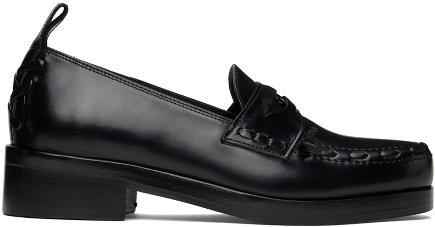 Stefan Cooke Black Leather Loafers