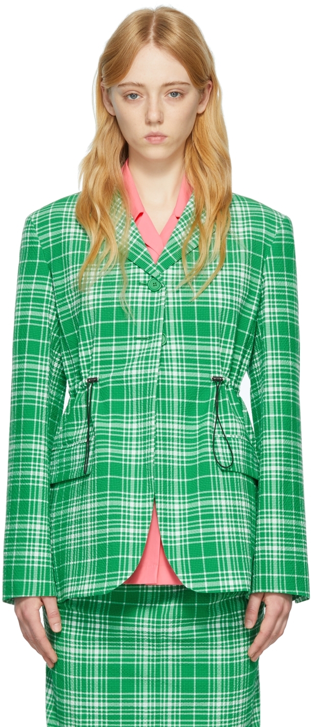 Green Cotton Blazer