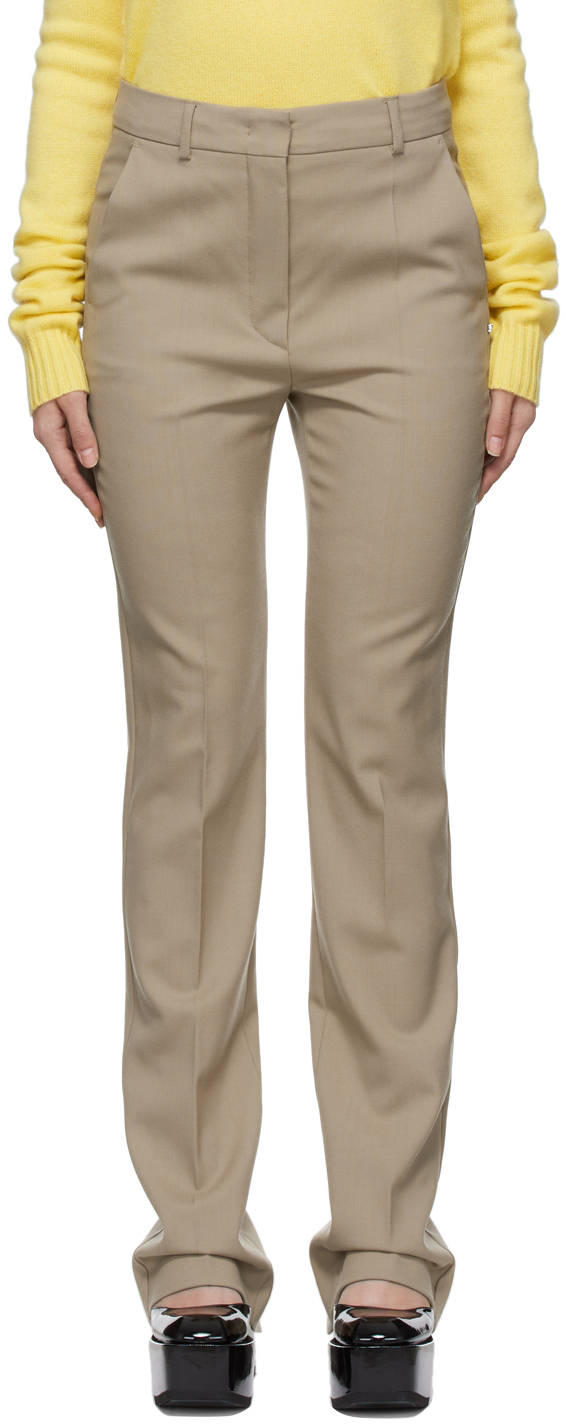 Tan Pure Wool Simone Trousers