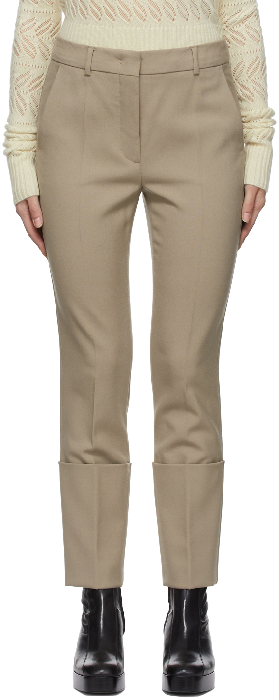 Beige Peonie Trousers