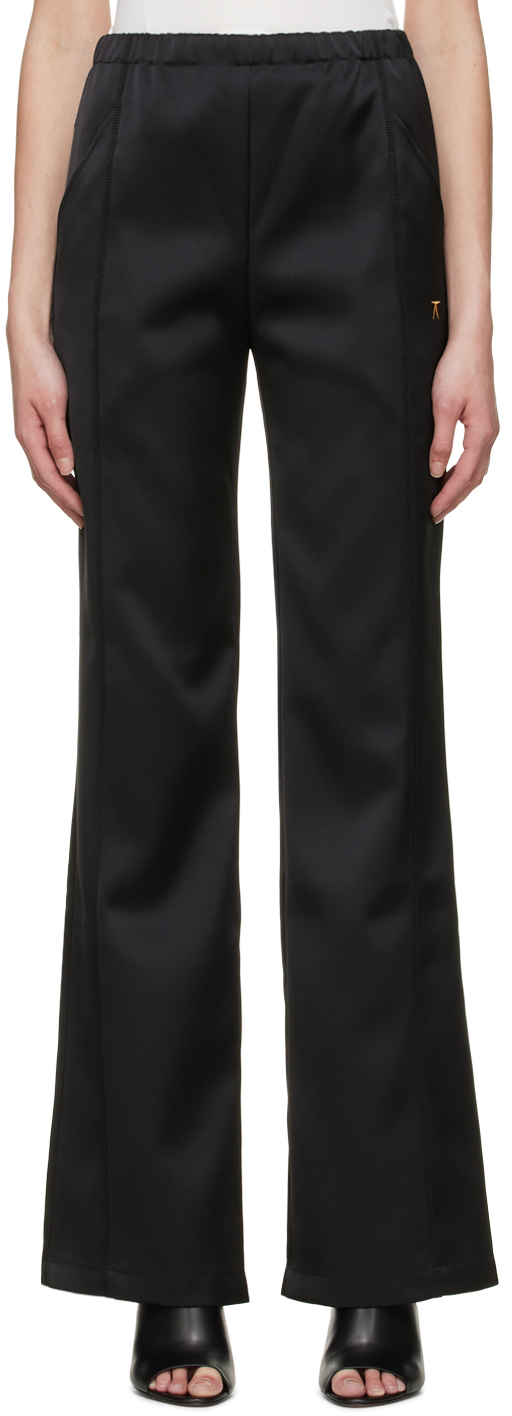 Atlein Black Polyester Trouseres
