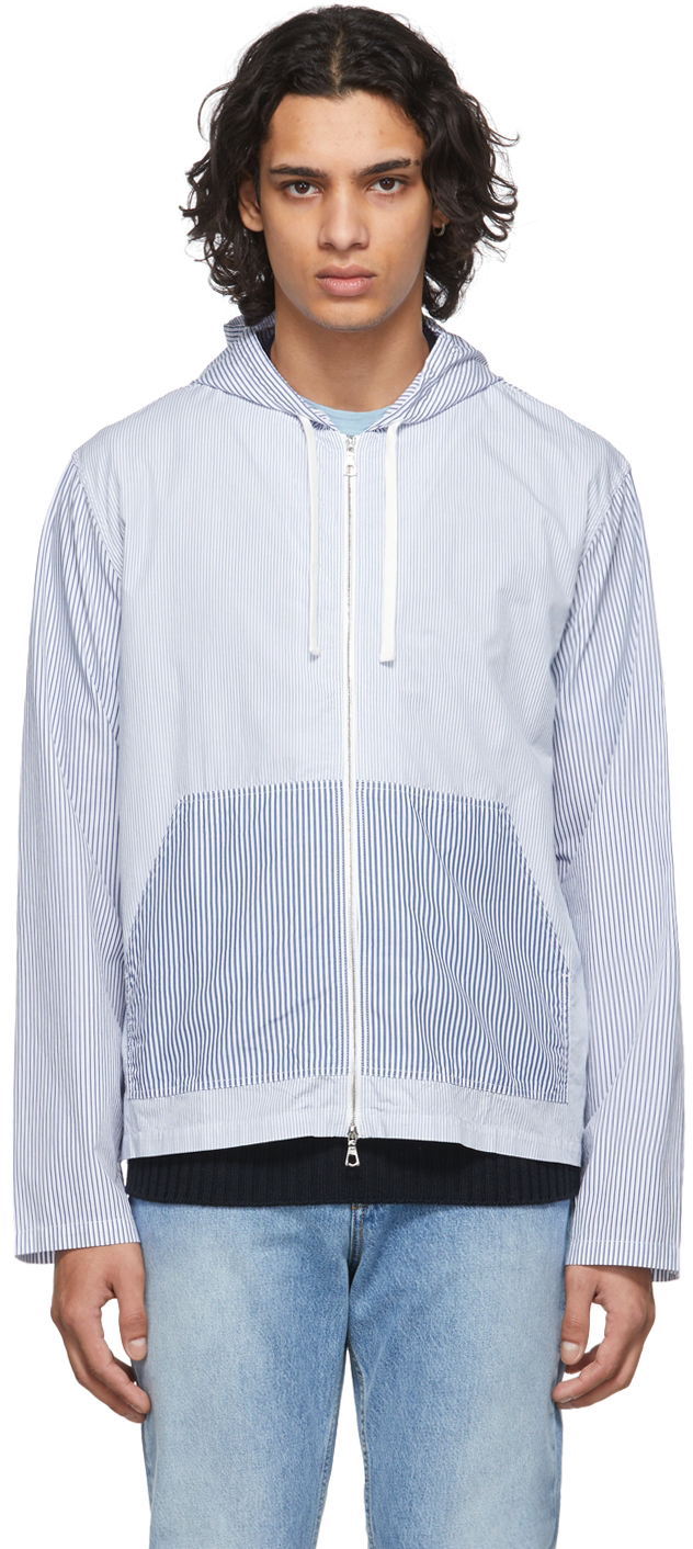 Officine Générale Blue & White Balthazar Jacket