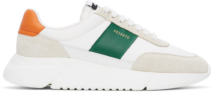 Axel Arigato SSENSE Exclusive White & Green Genesis Vintage Sneakers