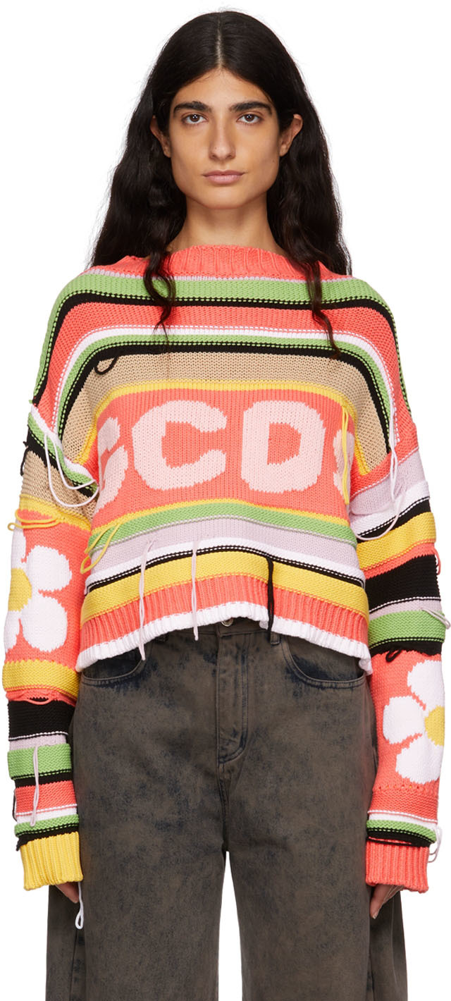 GCDS: Multicolor Knit Sweater | SSENSE UK