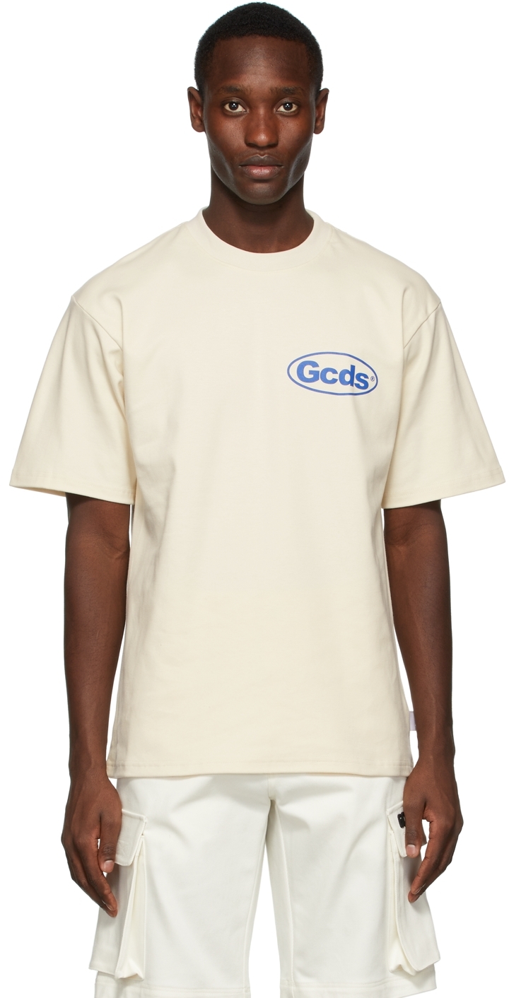 GCDS: Beige Shop List T-Shirt | SSENSE