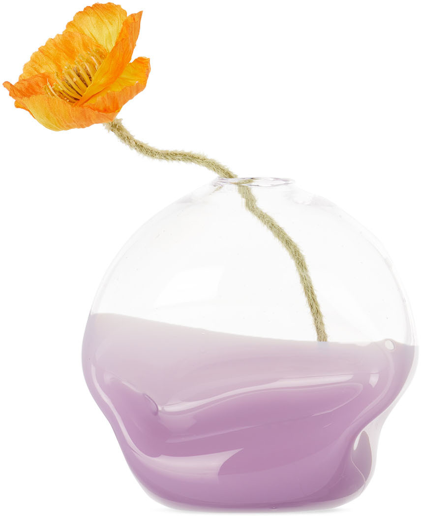 Goodbeast Purple Splash Bottom Softies Vase In Lavender