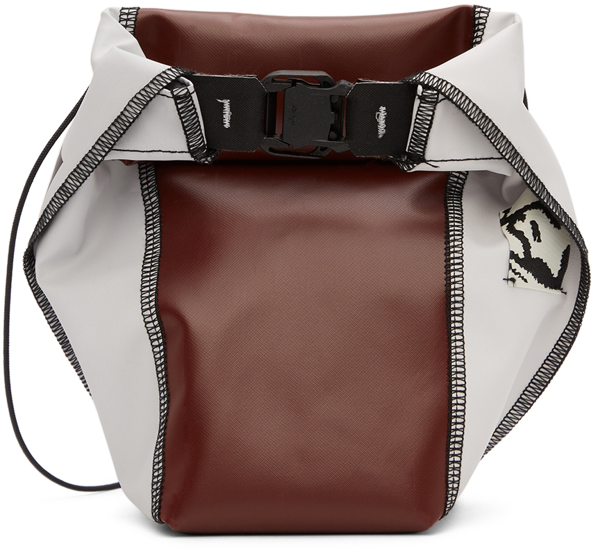 GR10K Grey & Burgundy Pautel Shoulder Bag