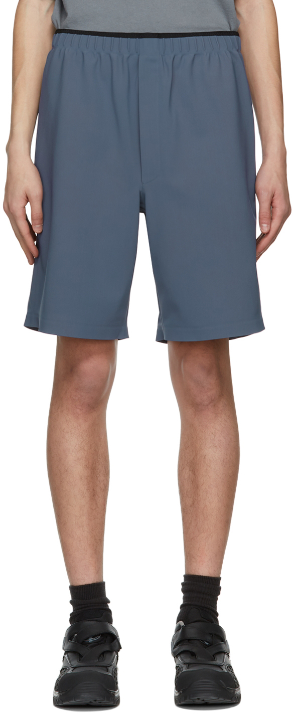 blue nylon shorts
