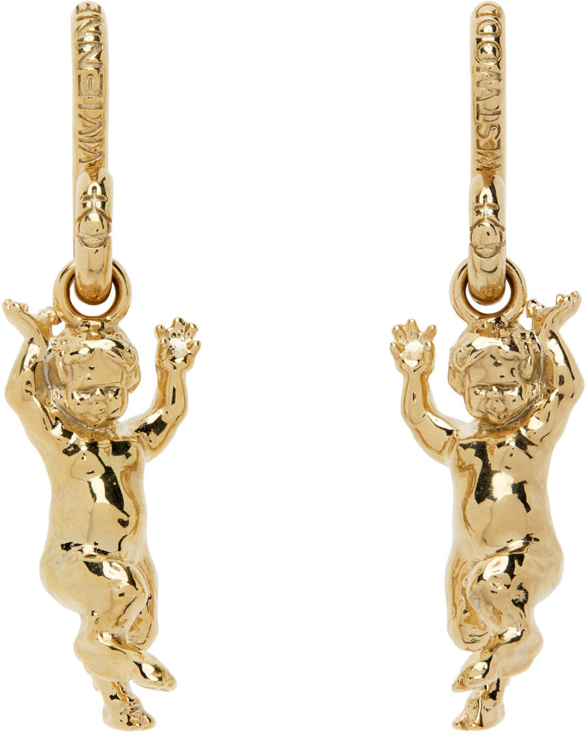 Gold Anglo Satyr Earrings