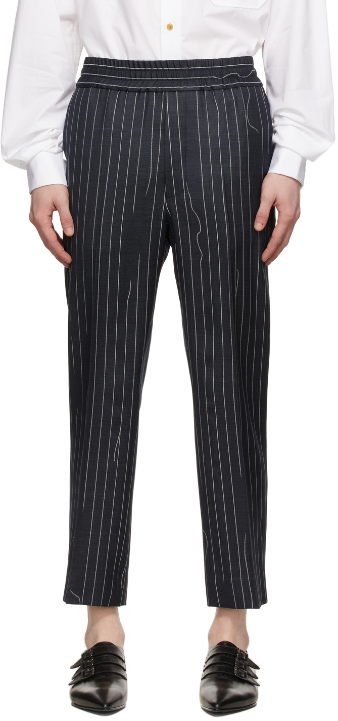 Vivienne Westwood Navy George Elasticized Trousers