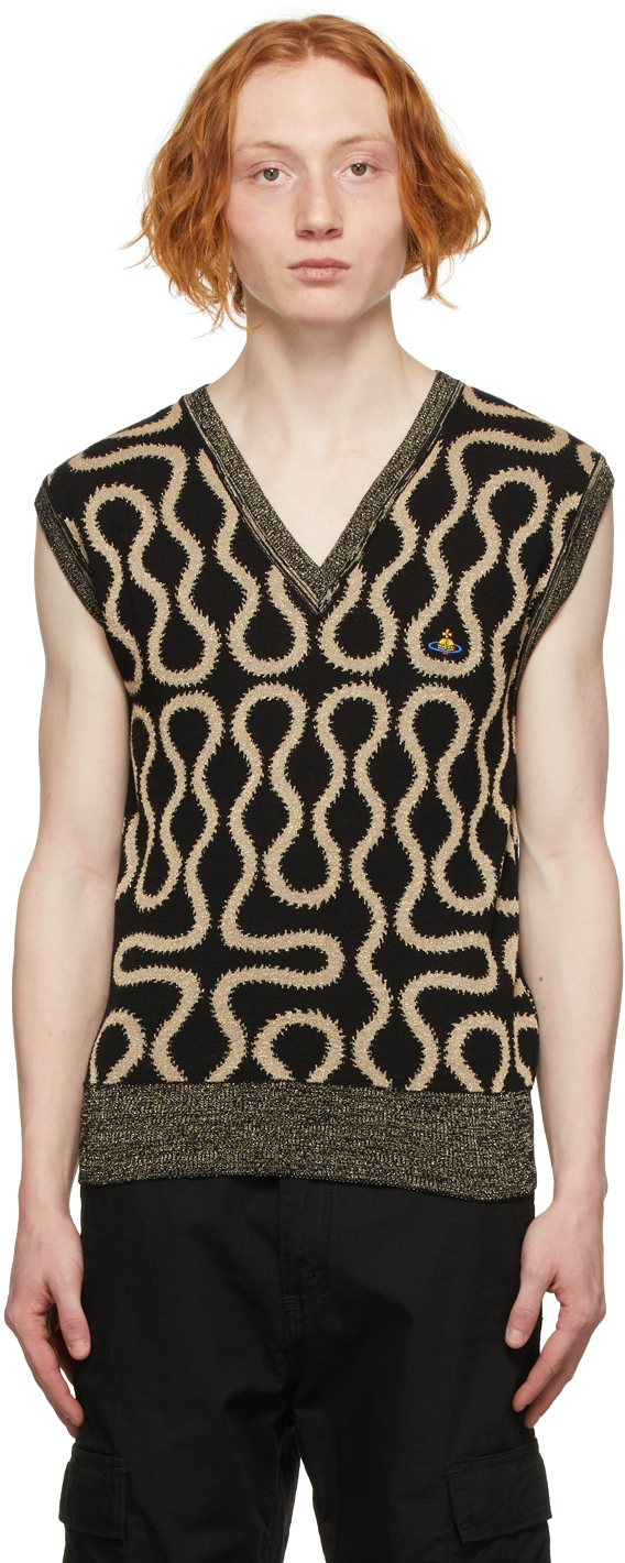 Vivienne Westwood Black & Gold Peppe Vest