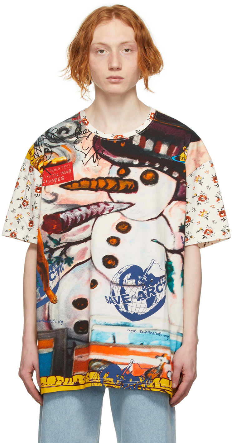 Vivienne Westwood Multicolor Snowman Oversized T-Shirt
