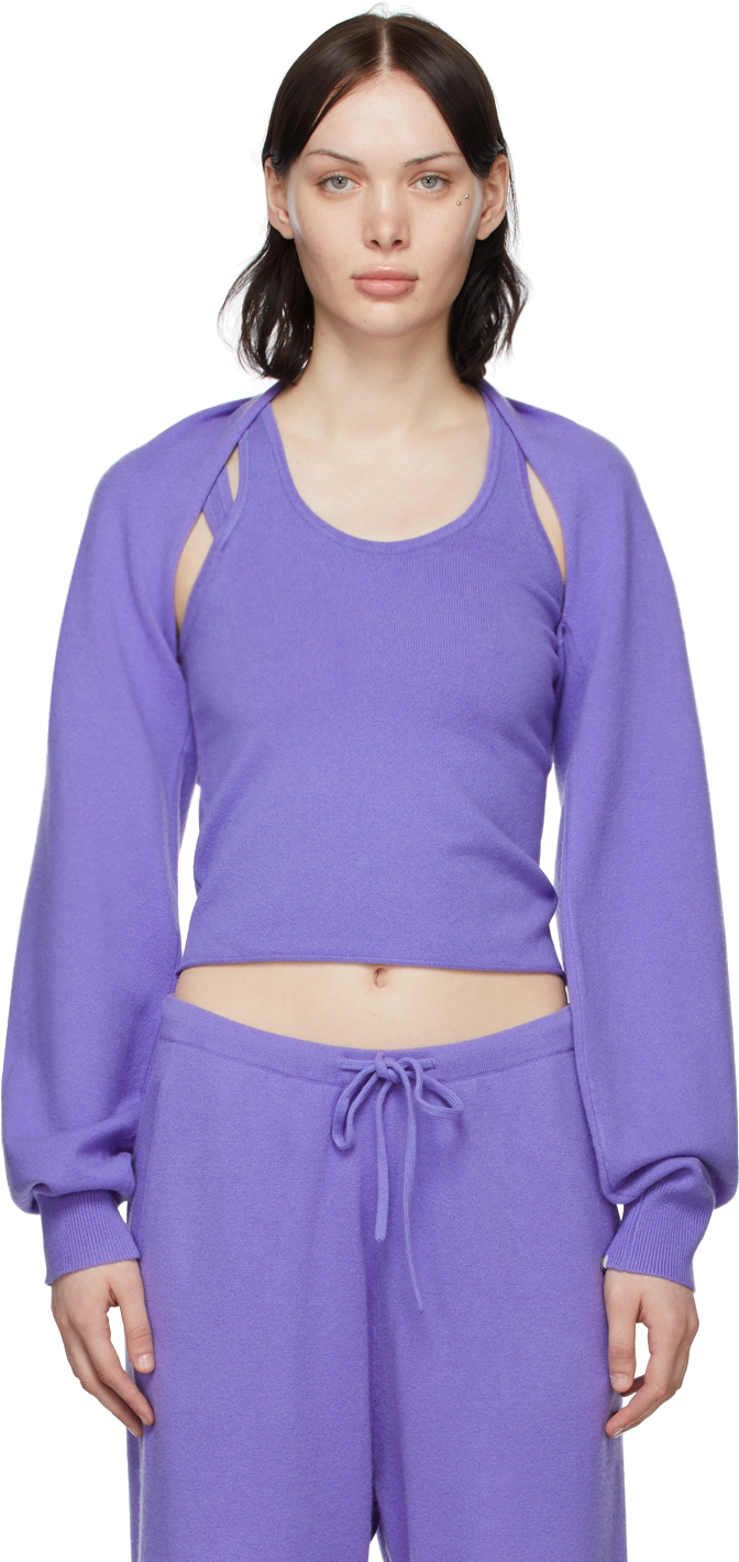 purple extreme cashmere cardigan