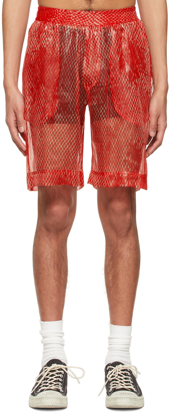 AGR Red Silk Shorts