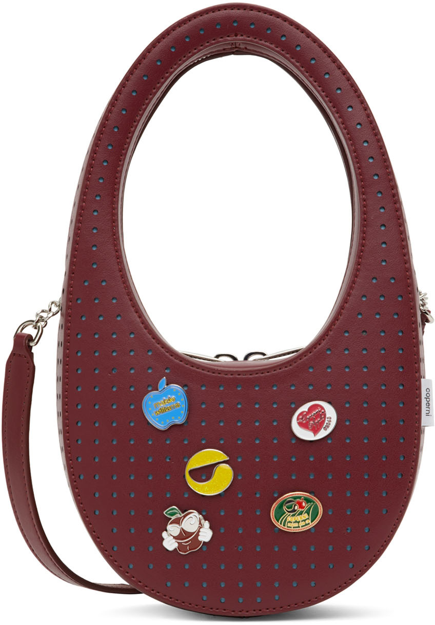 Coperni Burgundy Maisie Williams Edition Mini Swipe Bag