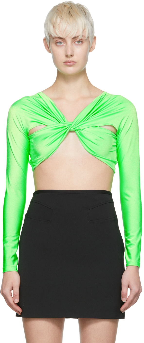 Coperni: Green Nylon T-Shirt | SSENSE Canada