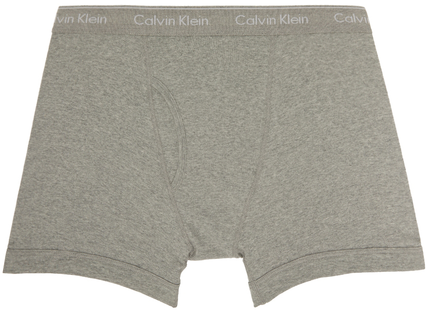 Calvin Klein Underwear Three-Pack Grey Classic Fit Boxer Briefs