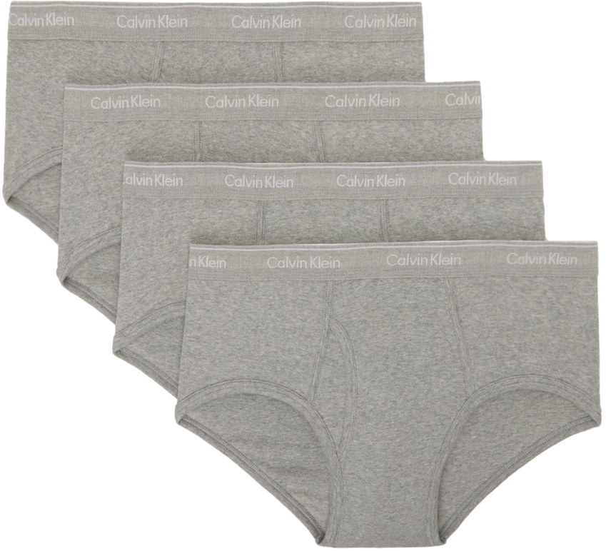 Calvin Klein Underwear 4-Pack Grey Cotton Classic Fit Briefs