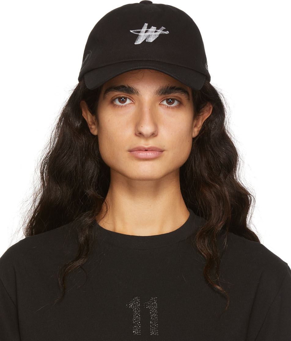 Black Logo Cap SSENSE Women Accessories Headwear Caps 