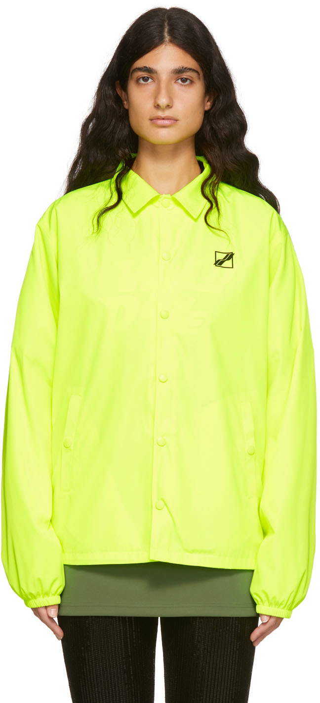 Yellow Polyester Windbreaker Jacket