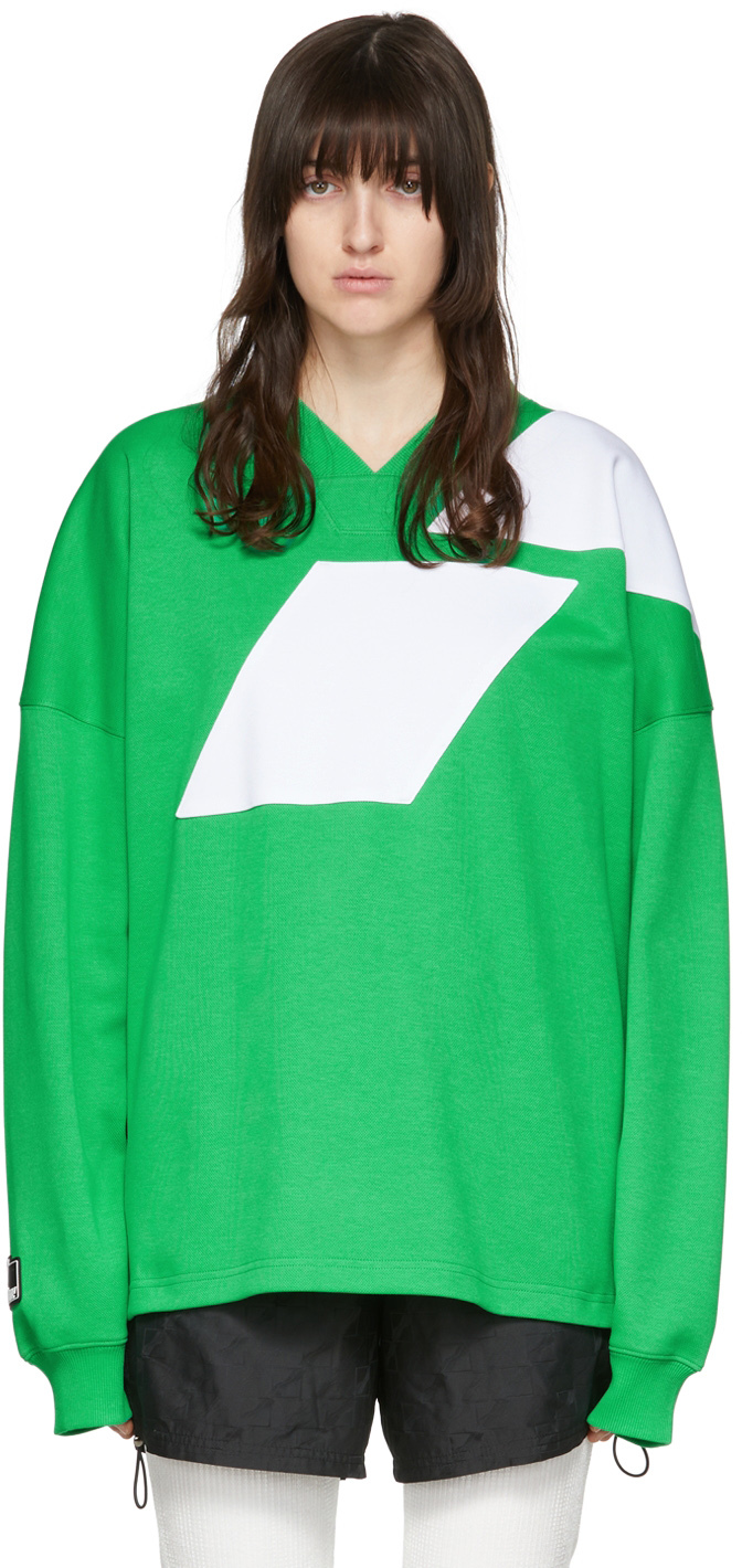 We11done Green Cotton Long Sleeve T-Shirt