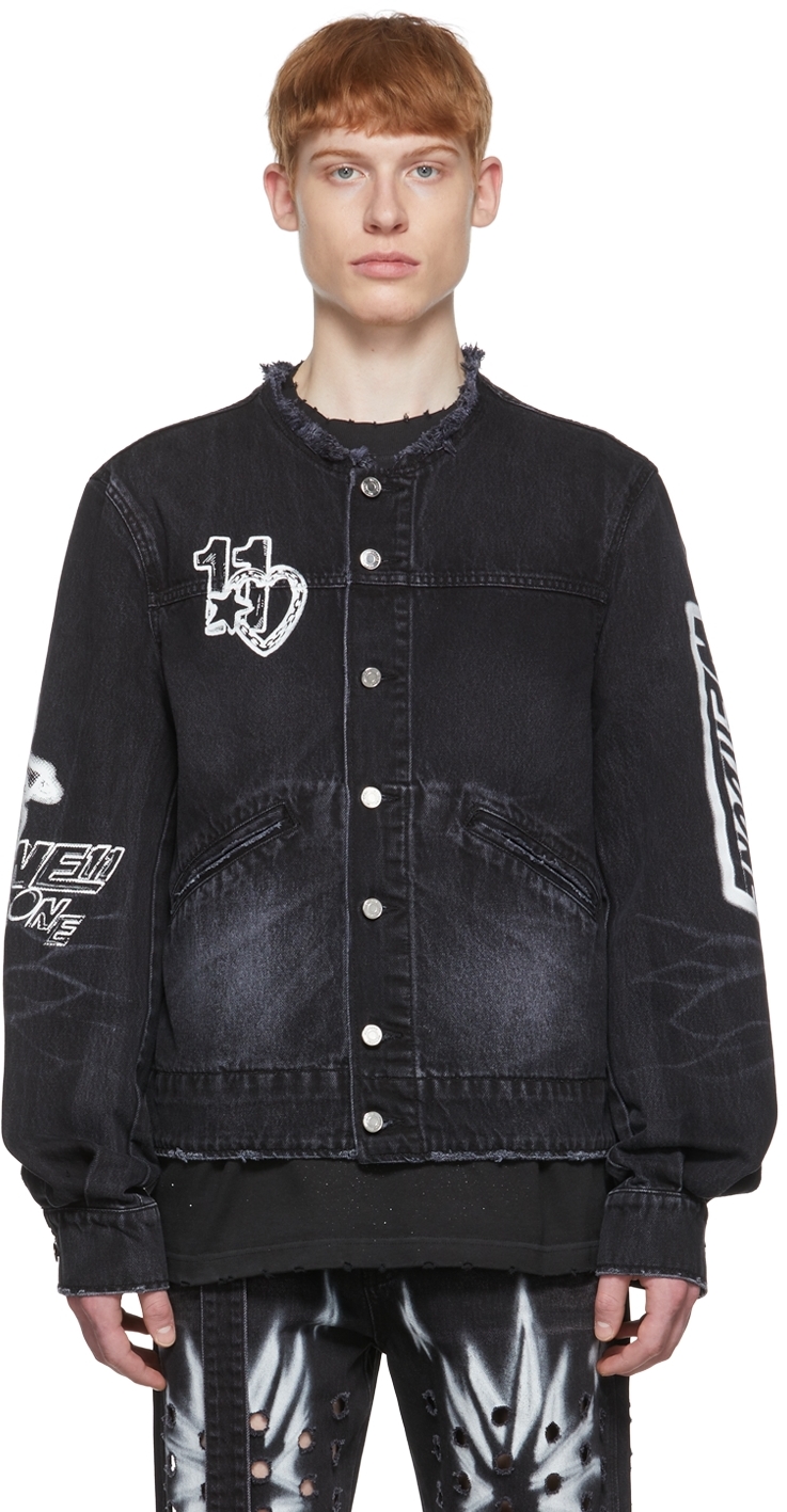 Black Faded Denim Jacket