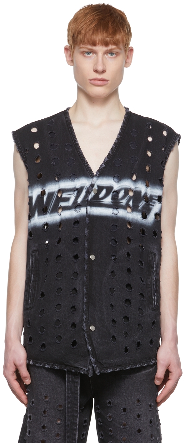 Black Cotton Vest