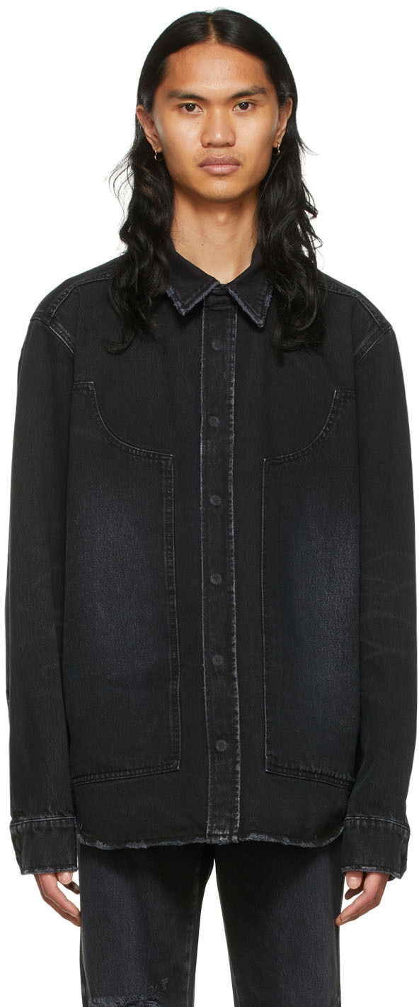Black Faded Denim Jacket