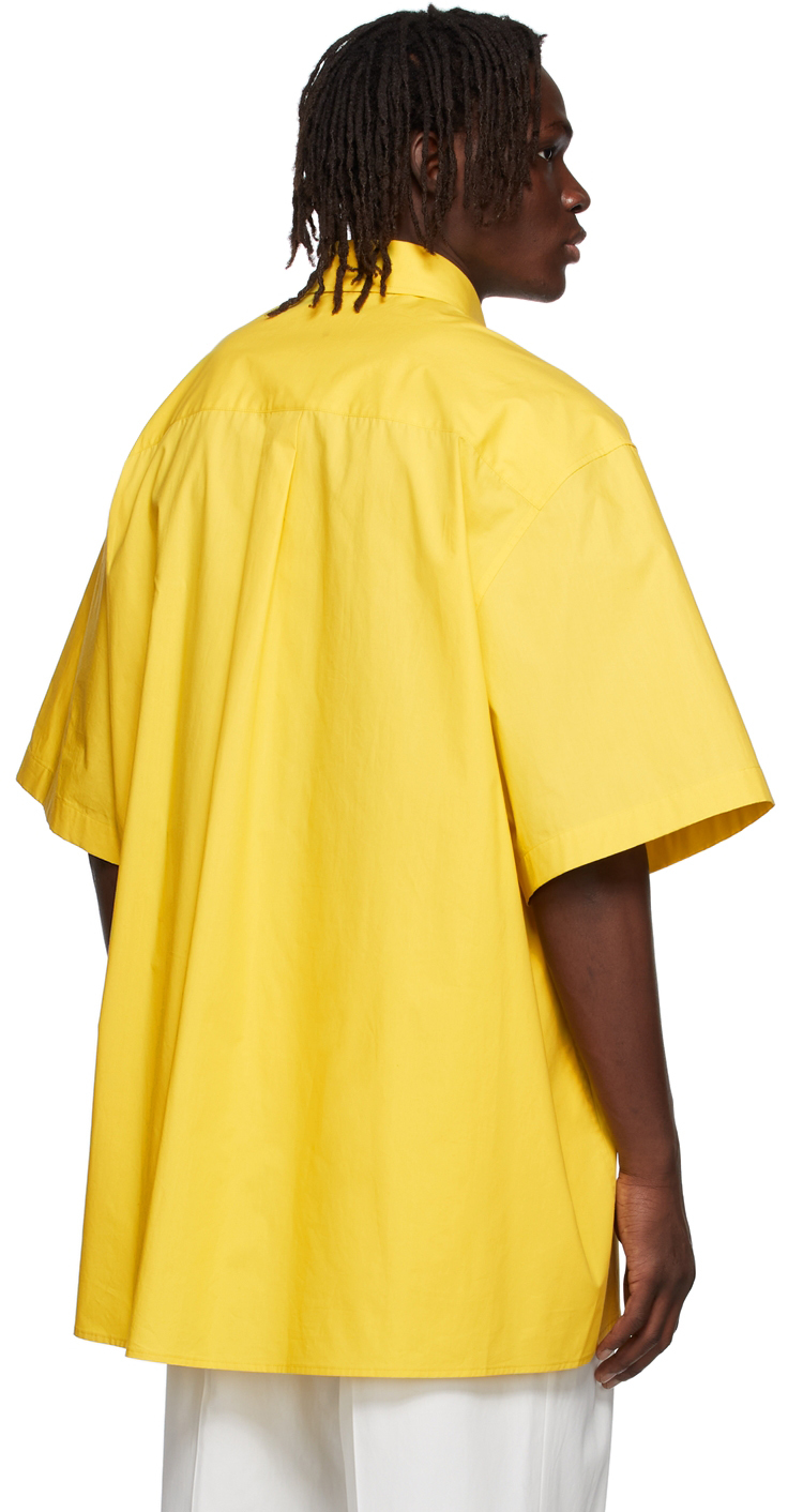 We11 Done Yellow Cotton Shirt In Yellow
