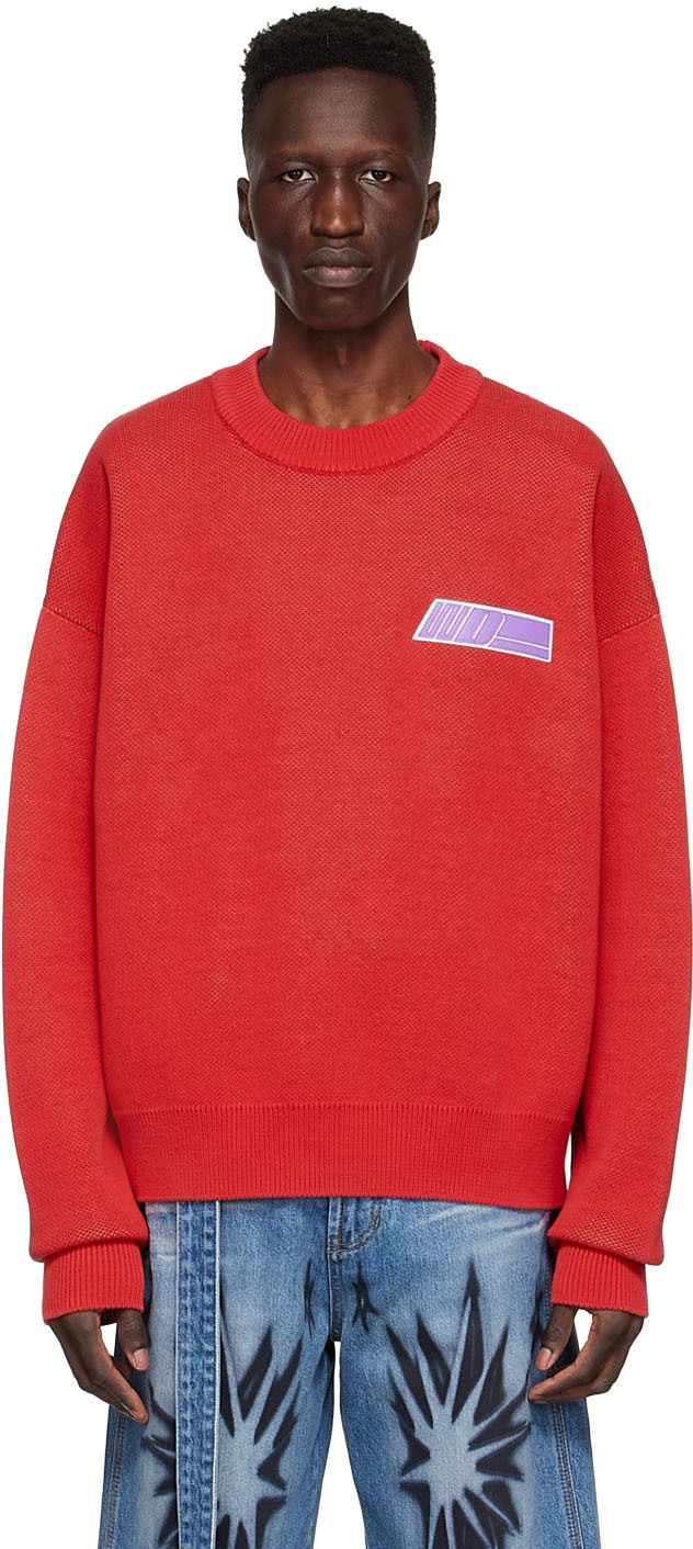 Red Cotton Knitwear & Sweatshirt