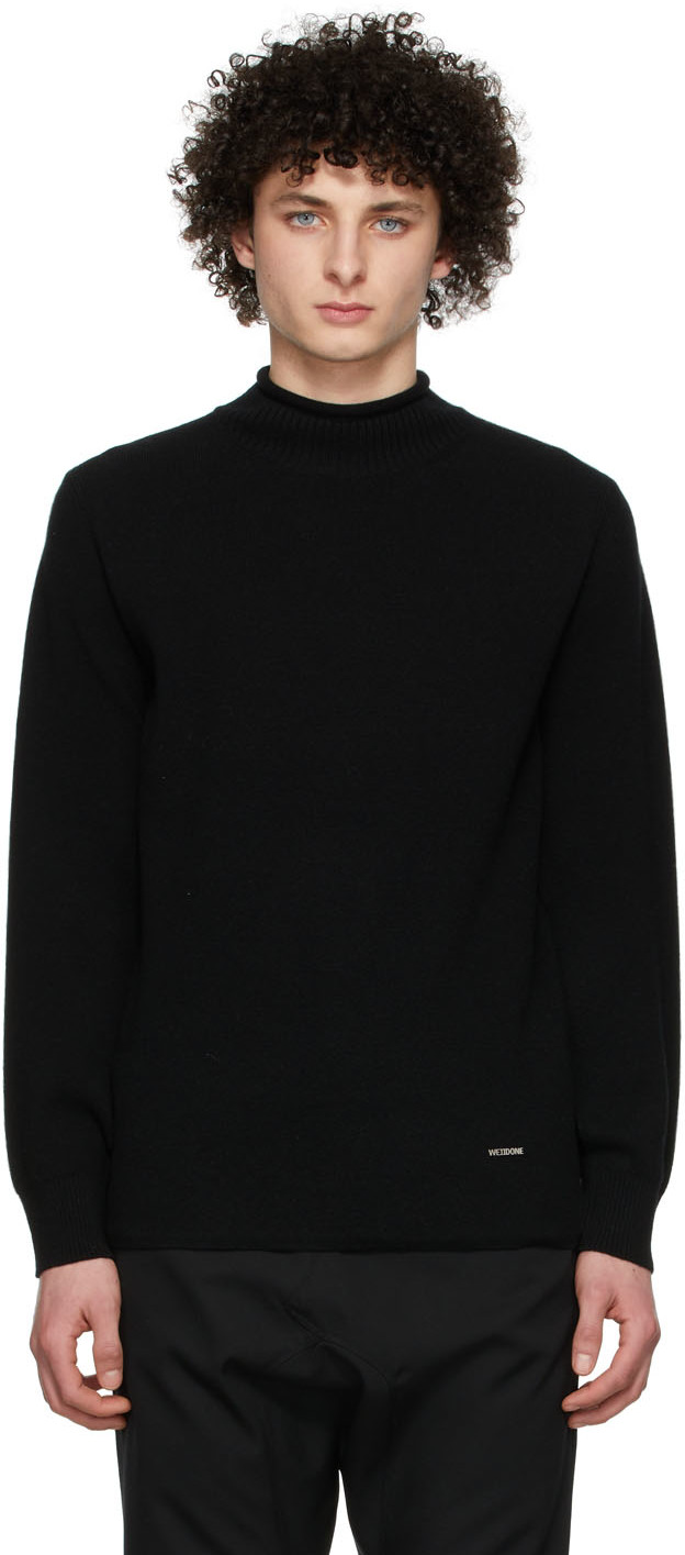 Black Cashmere Sweater by We11done on Sale