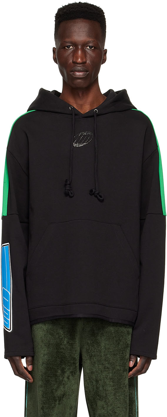 Black Cotton Hoodie