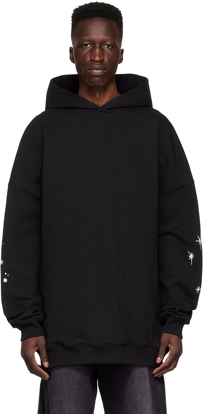 Black Cotton Hoodie by We11done on Sale