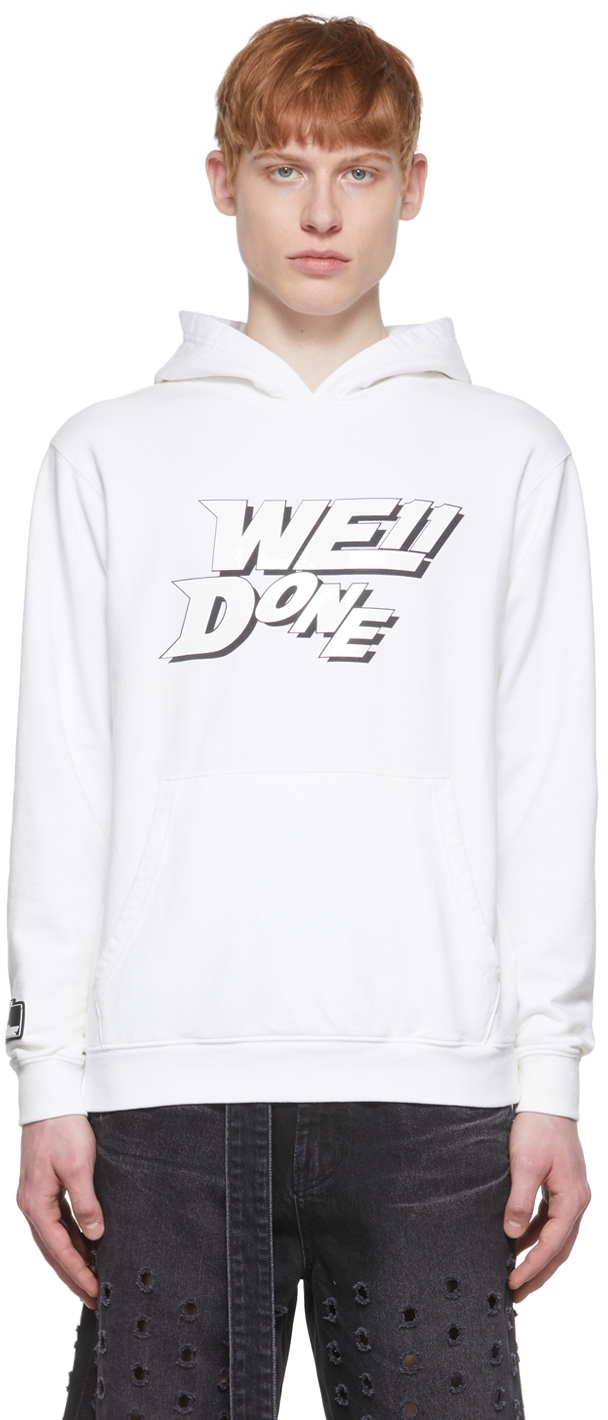 White Cotton Hoodie