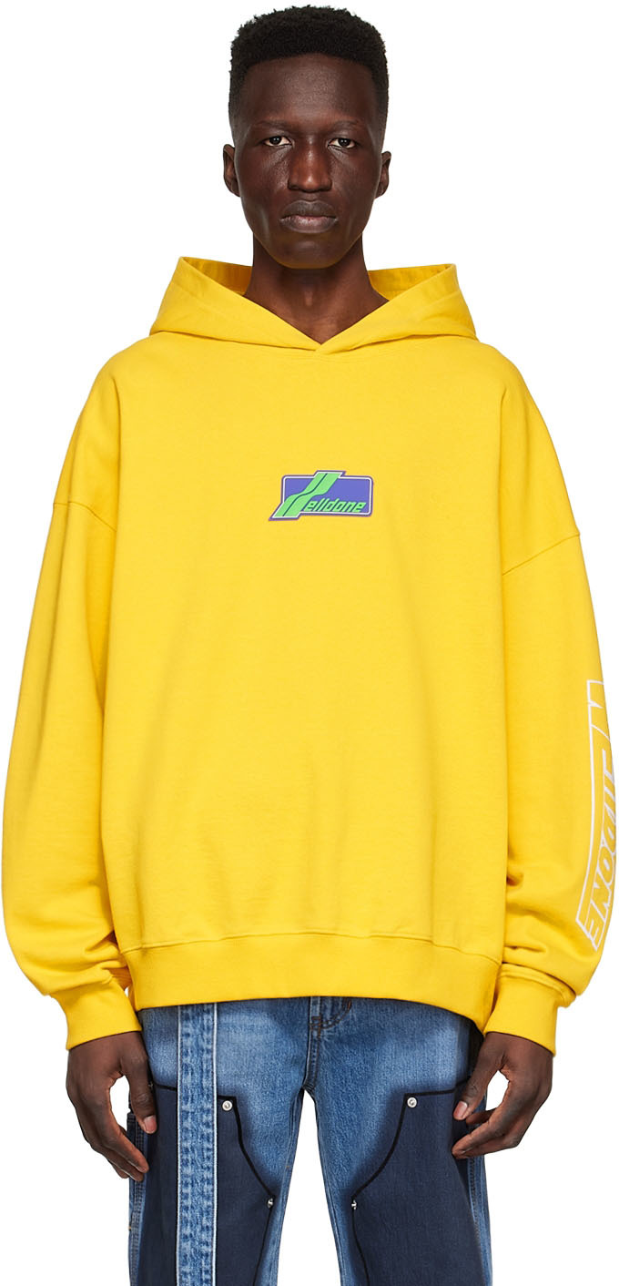 Yellow Cotton Hoodie