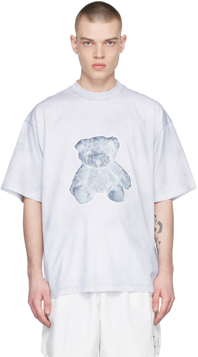 We11done White Pearl Necklace Teddy T-Shirt