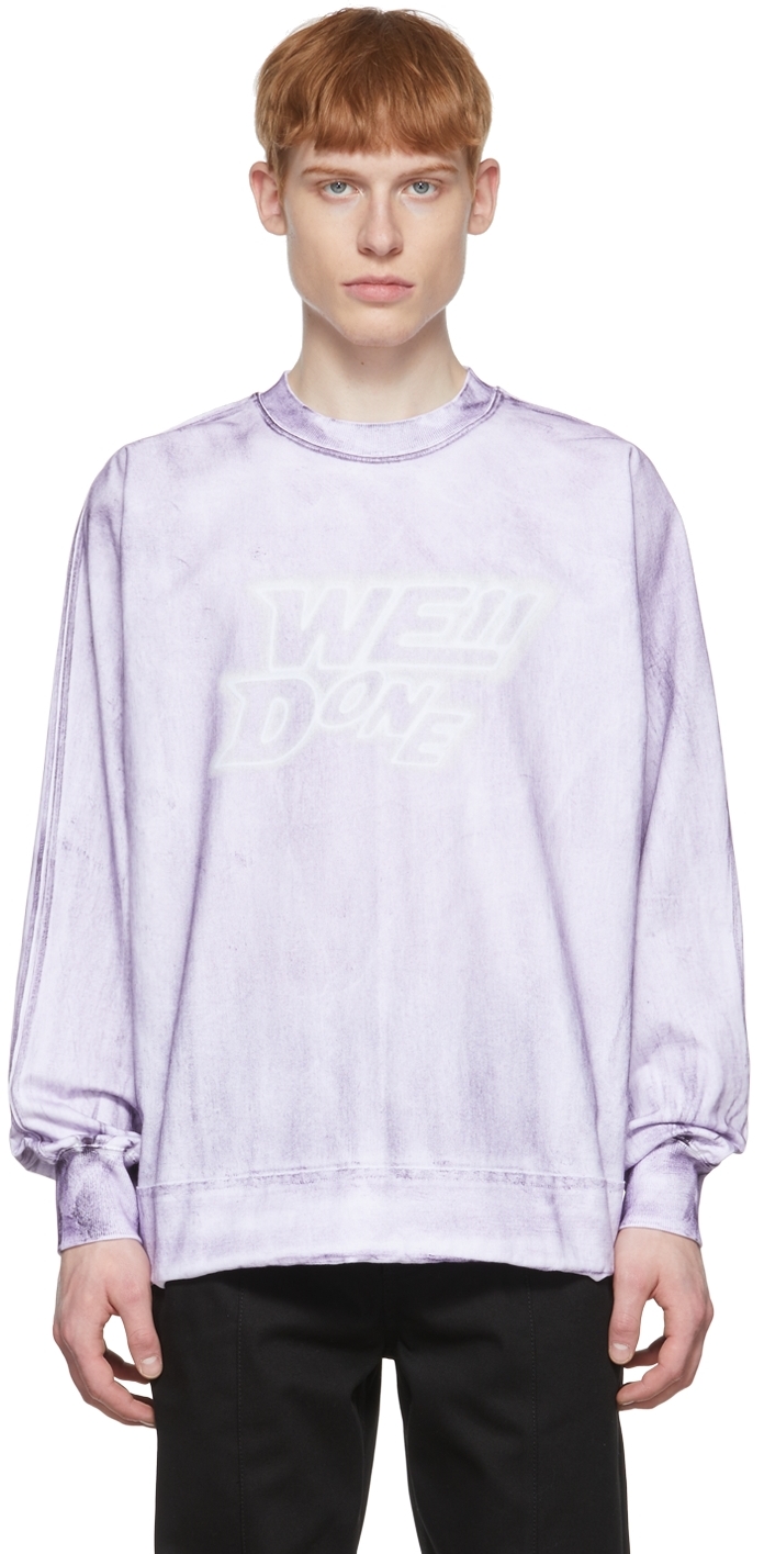 Purple Cotton Long Sleeve T-Shirt